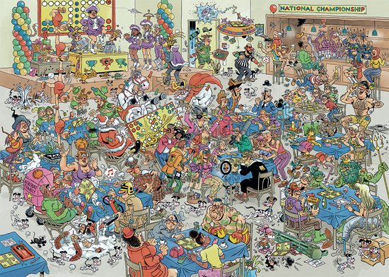 Puzzel Jan van Haasteren Nederlands kampioenschap mens erger je niet 1000 stukjes