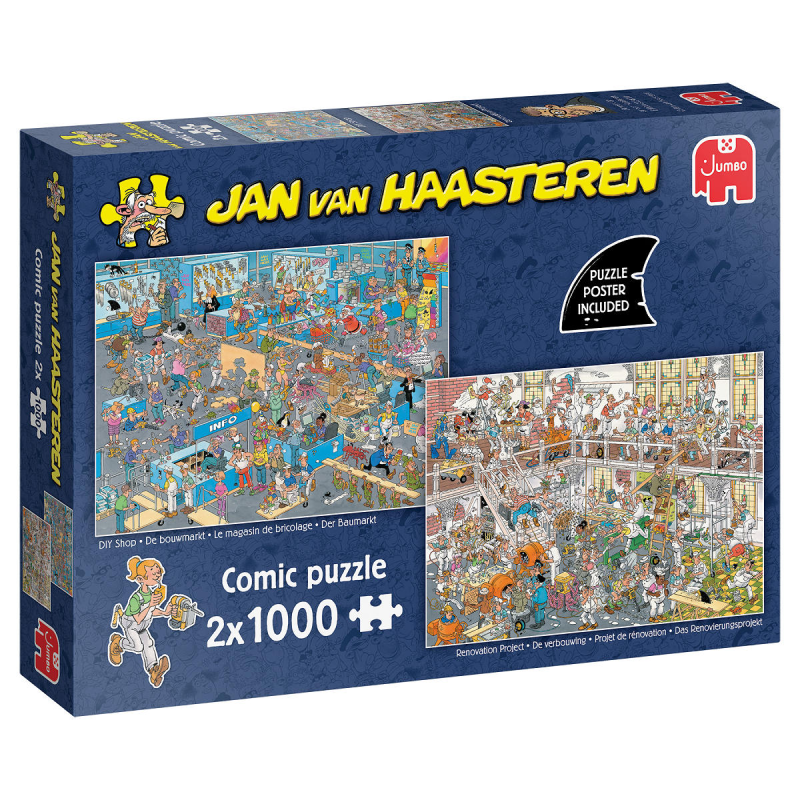 Puzzel Jan van Haasteren 2x 1000 stukjes De Bouwmarkt & De Verbouwing