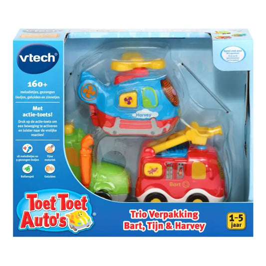 Vtech premium collectie toet toet triopack Bart, Tijn & Harvey