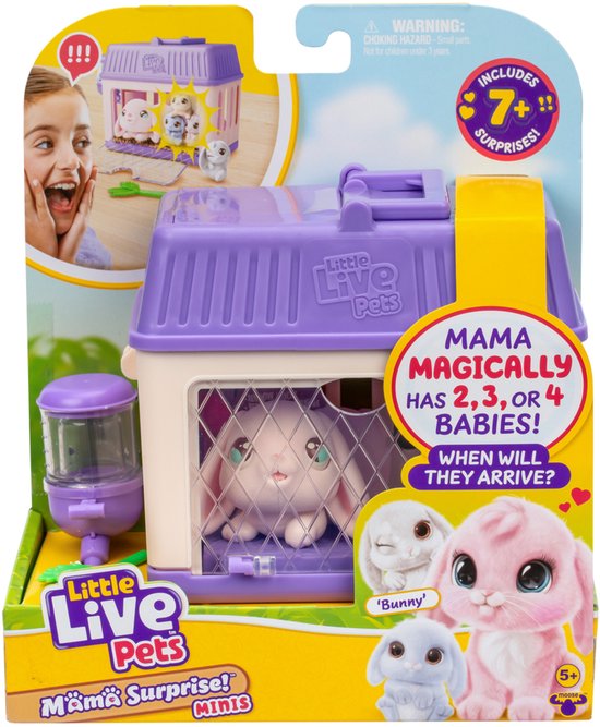 Mini Mama Surprise konijn rose little live pets