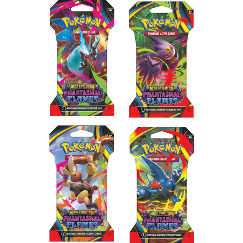 Pokémon Mega Evolutions Phantasmal Flames sleeved booster pack