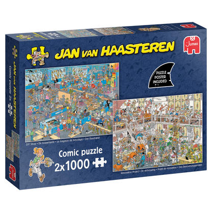 Puzzel Jan van Haasteren 2x 1000 stukjes De Bouwmarkt & De Verbouwing